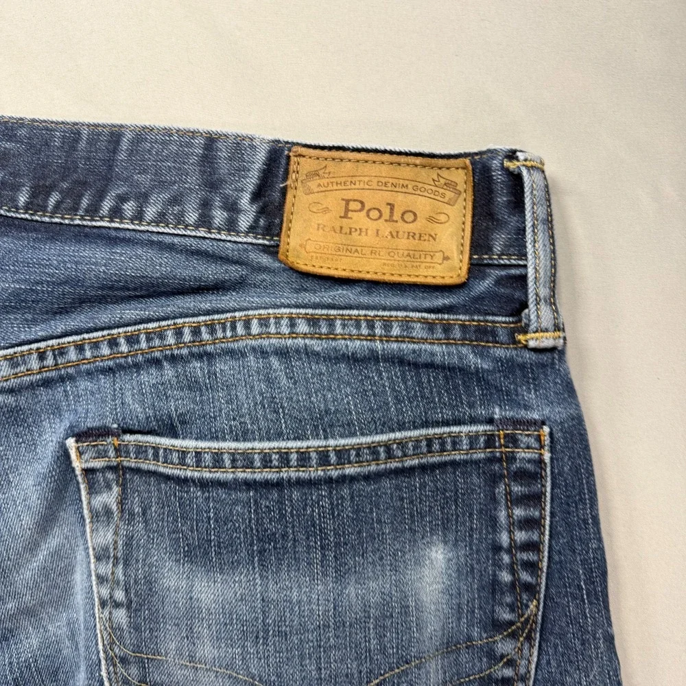 Polo Ralph Lauren Jeans Mens 35x32 Classic Fit Denim Straight Leg Wallet Fade